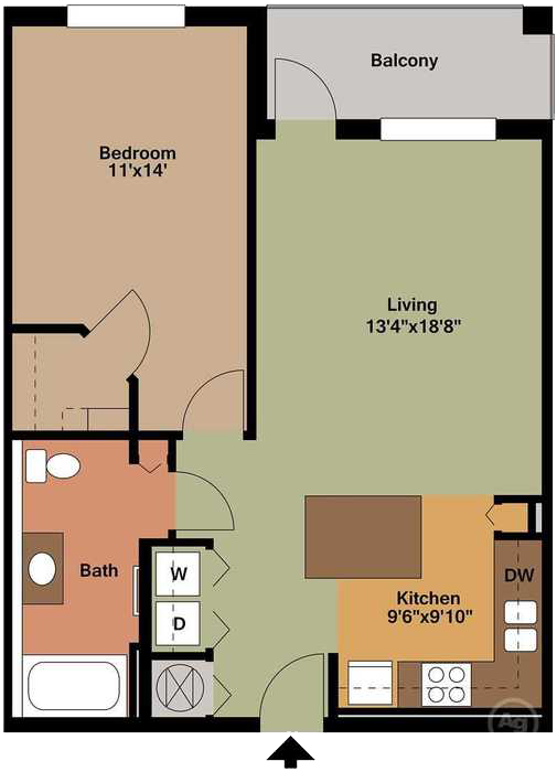 One Bedroom with Balcony