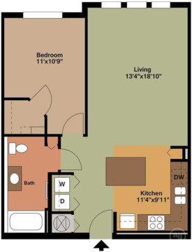 One Bedroom without Balcony